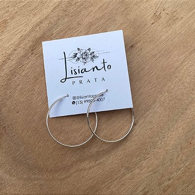 Brinco Argola Fio Meia Cana - Prata 925