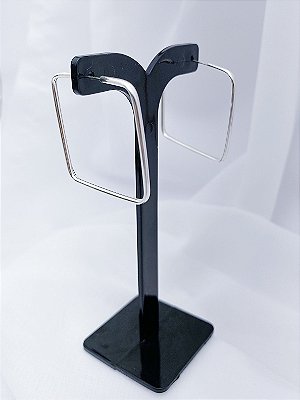 Brinco Argola Quadrada - Prata 925