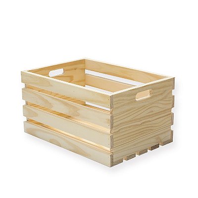 Caixote Organizador de Brinquedos em Pinus