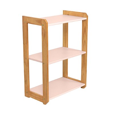Estante Montessori para Brinquedos Rosa