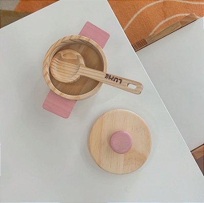 Brinquedo Panelinha e Colher de Pau - Rosa
