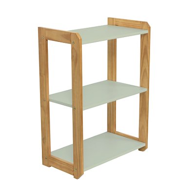 Estante Montessori para Brinquedos Verde Oliva