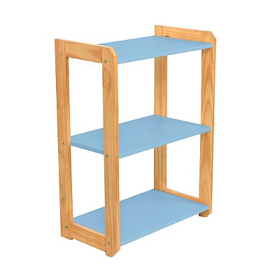 Estante Montessori para Brinquedos Azul