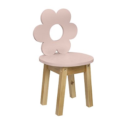 Cadeira Infantil Flor - Rosa Blush