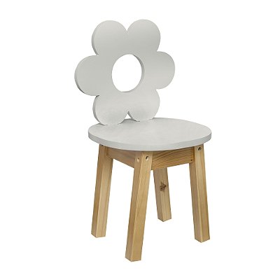 Cadeira Infantil Flor - Cinza Greige