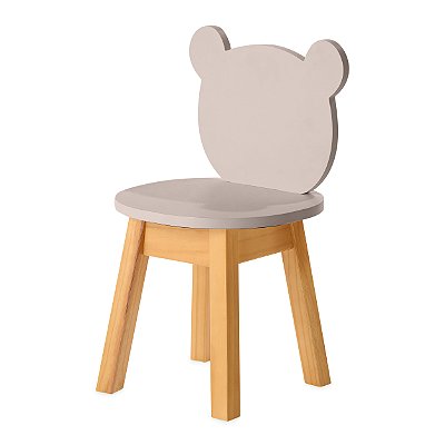 Cadeira Infantil Urso - Cinza Greige