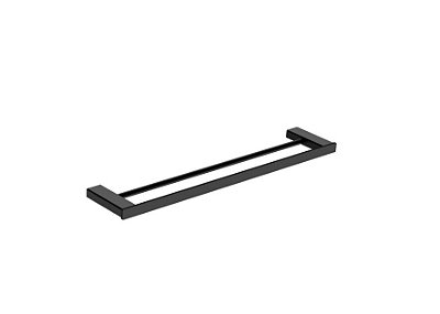 PORTA TOALHA DUPLO LX7122B - BLACK MATTE