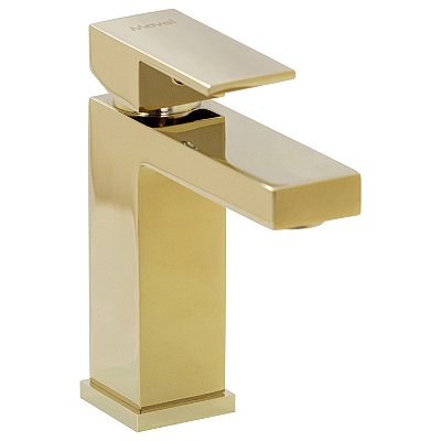 MISTURADOR MONOCOMANDO BICA BAIXA GOLD DOURADO MIST Pastilhart Referência em Pastilhas e