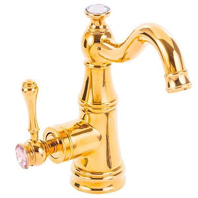 MISTURADOR MONOCOMANDO BICA BAIXA CRYSTAL GOLD DOURADO MIST20