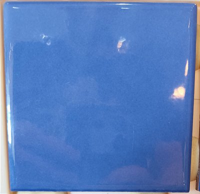 PASTILHA 10X10 CM AZUL ROYAL BRILHANTE AVULSA A GRANEL.