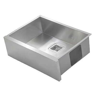 Cuba Pia de Cozinha Semi Encaixe Inox Lux Fazenda 60×40 Aço Escovado