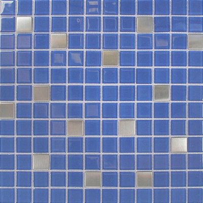 PASTILHA DE VIDRO CRISTAL INOX AZUL CLARO PROMO 2,3X2,3