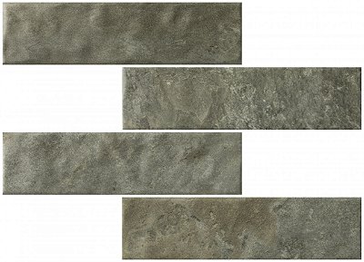 PORCELANATO MAGMA ACETINADO 7X26CM – VERDE, MARROM, CINZA E BEGE.