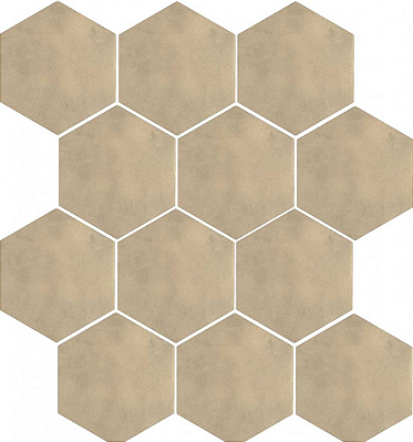 PORCELANATO HEXAGONAL HEXA NUVOLA LUX BEGE BRILHANTE 17X19,5CM