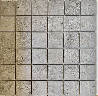 PASTILHA DE PORCELANA MOSAICO SEATTLE GRIS 5X5 ACETINADA CINZA RAJADA 1M²