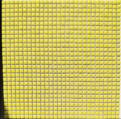 PASTILHA DE PORCELANA MINI 1X1 CM AMARELO CLARO PLACA 30X30CM
