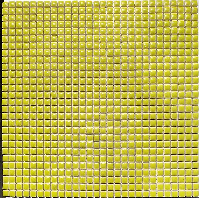 PASTILHA DE PORCELANA MINI 1X1 CM AMARELO MÉDIO BRILHANTE IDEAL PARA MOSAICO