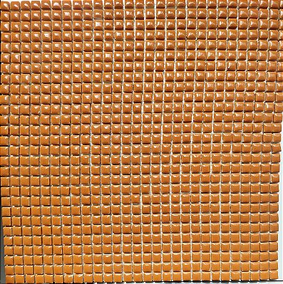 PASTILHA LARANJA ESCURA DE PORCELANA MINI 1X1 CM