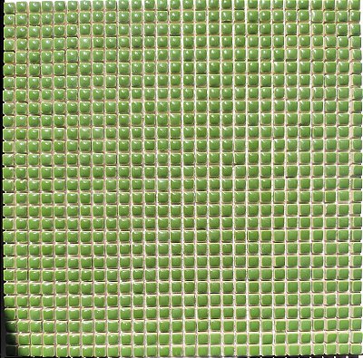 PASTILHA DE PORCELANA MINI 1X1 CM VERDE BRILHANTE IDEAL PARA MOSAICO