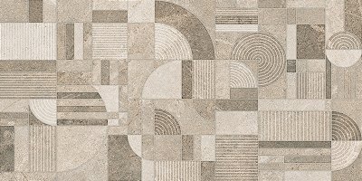 PORCELANATO DAMME VENEZA DECOR DDG12249 BEGE E CINZA DECORADO 62X121CM