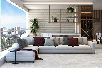 PORCELANATO DAMME ATENAS ICE AR24226 CINZA ACETINADO 121X121CM