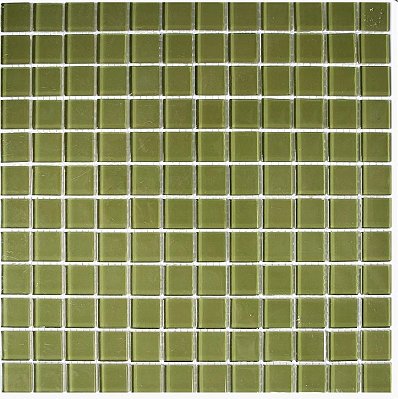 PASTILHA DE VIDRO CRISTAL 2,3X2,3 CHÁ VERDE