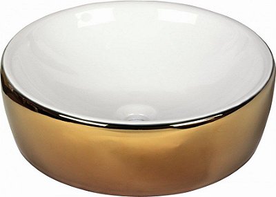 DUNE LAVABO WHITE AND GOLD 43,5X13,5 CM