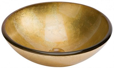 DUNE LAVABO PAN DE ORO 42X42X14,5 CM