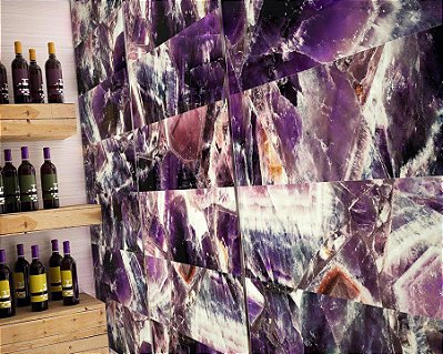 REVESTIMENTO DE PAREDE DUNE AURA AMETYST GLASS 25X75 CM