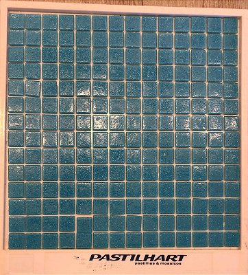 PASTILHA DE VIDRO 2X2 ORIENTAL AZUL MAR K34 PLACA 32,5x32,5CM