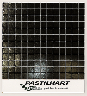 PASTILHA DE VIDRO 2X2 ORIENTAL PRETO K4 PLACA 32,5X32,5CM