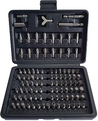 Jogo Pontas Bits Parafusadeira 100 Peças Crv Black Jack B463