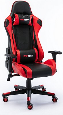 Cadeira Gamer Profissional One Shot Vermelho e Preto