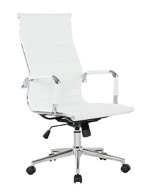 Cadeira Presidente Charles Eames Esteirinha Branca