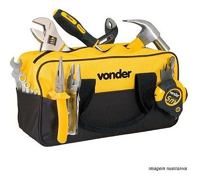 Bolsa em lona para ferramentas, 35,0 cm x 12,5 cm x 18,0 cm, BL 005, VONDER