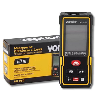 Medidor De Distância a Laser 50 Metros VD 050 Com Ótima Precisão Classe 2 Vonder Excelente Original.