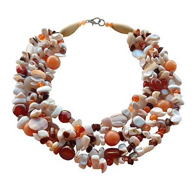 Colar Liz conchas e pedras