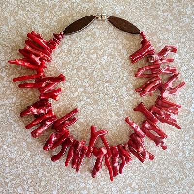 Colar Corais vermelhos