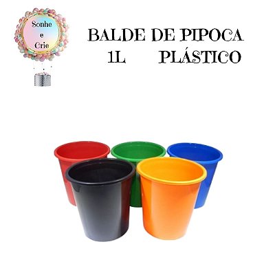 BALDE DE PIPOCA 1L - PLÁSTICO