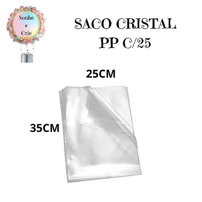 SACO CRISTAL 25X35CM - 25 UNID.