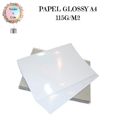 PAPEL GLOSSY EVOLUT 115G C/20FLS