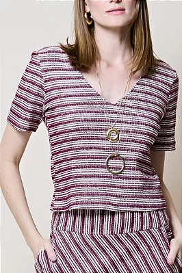 Blusa gola V Juliana
