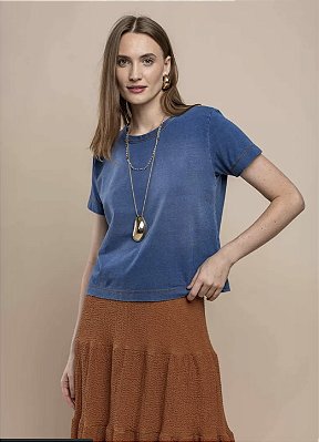 Camiseta Jeans Malha