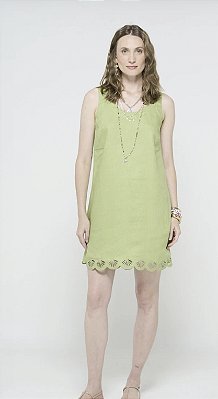 Vestido Midi Alça Linho