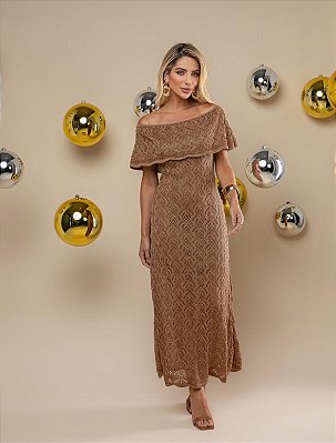 Vestido Tricô Longo Ciganinha