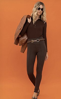 Calça Montaria com nervuras e bolsos