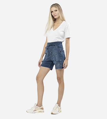 Bermuda Jogger Soraia em Malha Denim