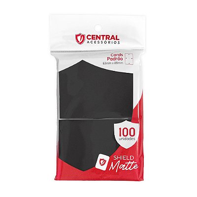 Shield Matte Preto Central (100 Sleeves)