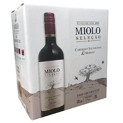 Vinho Miolo Seleção Tinto Seco Cabernet/Merlot Bag In Box 3L