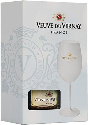 Kit Espumante Veuve du Vernay Brut + Taça de Acrílico